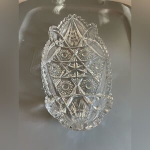Elegant Crystal Cut Glass Dish